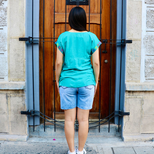 Blusa Abdel Verde Turquesa