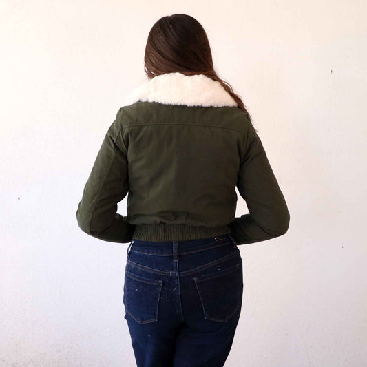 Chamarra Tina Verde Militar