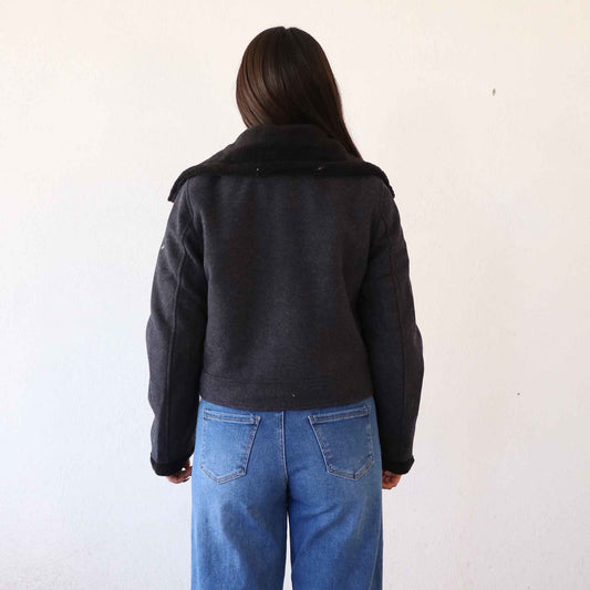 Chamarra Nola Gris Oscuro