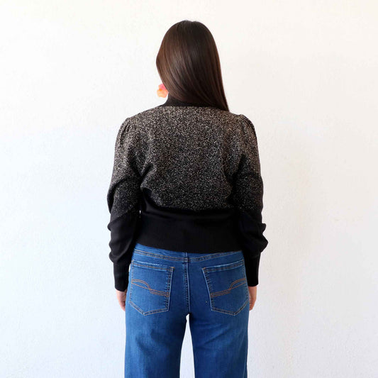 Suéter Athena Negro-Dorado