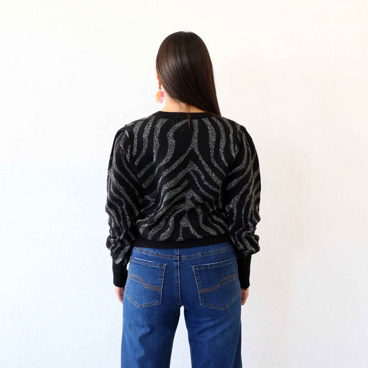 Suéter Jack Negro/Plata