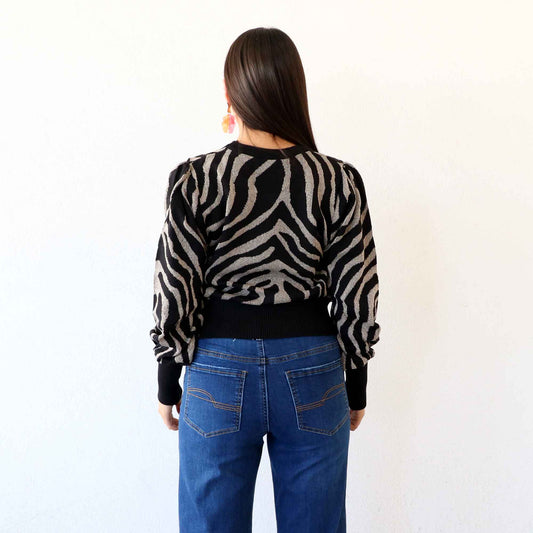 Suéter Jack Negro/Dorado