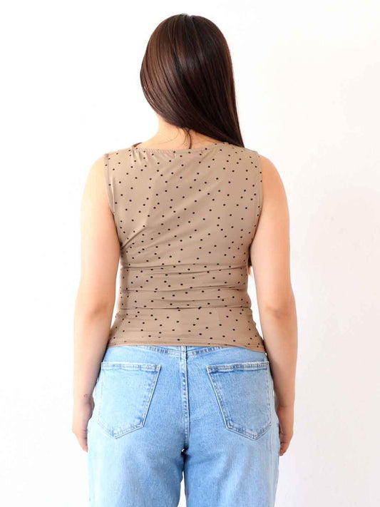 Blusa Halter Caqui