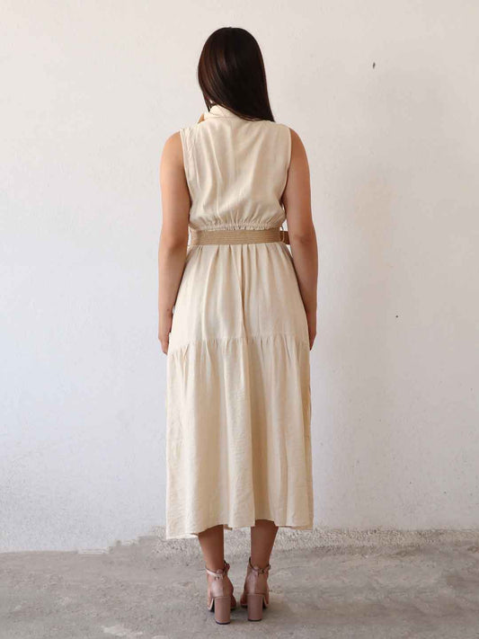 Vestido Crop Beige