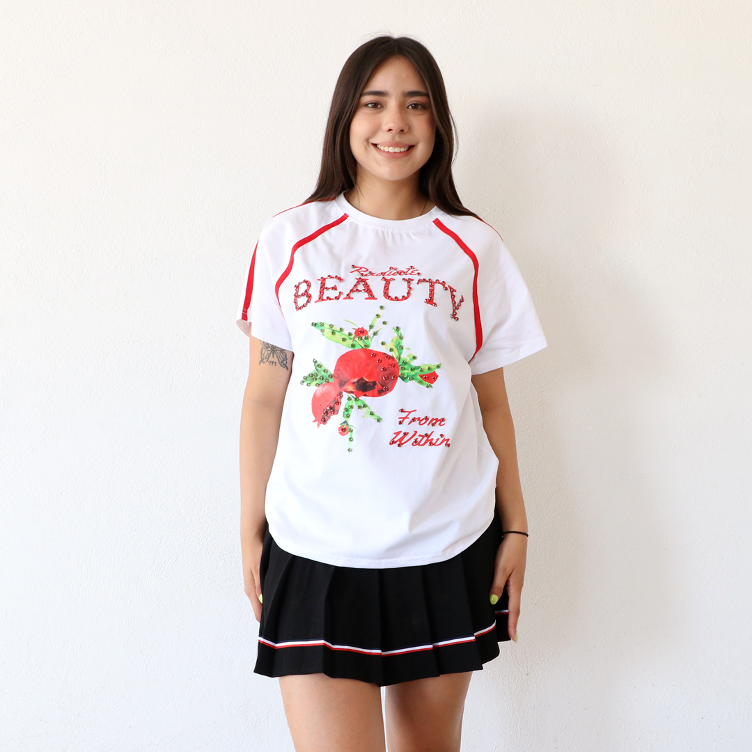 Playera Bloom Blanco