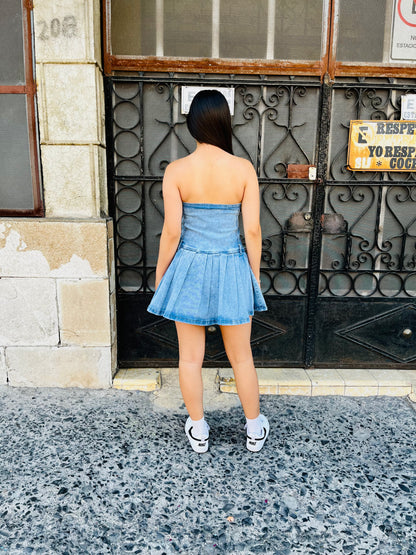 Vestido Palmer Azul Claro