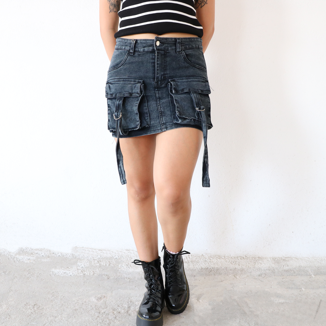 Falda Taisha Gris