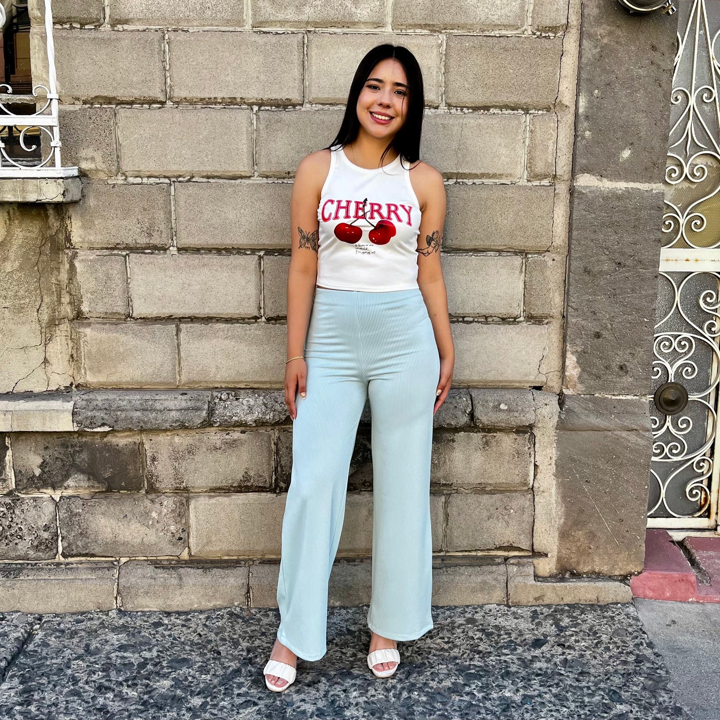 Pantalón Mariela  Verde Agua