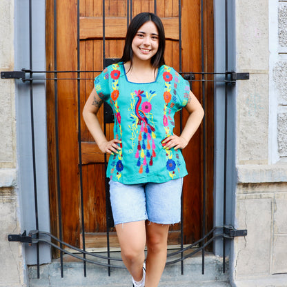 Blusa Abdel Verde Turquesa