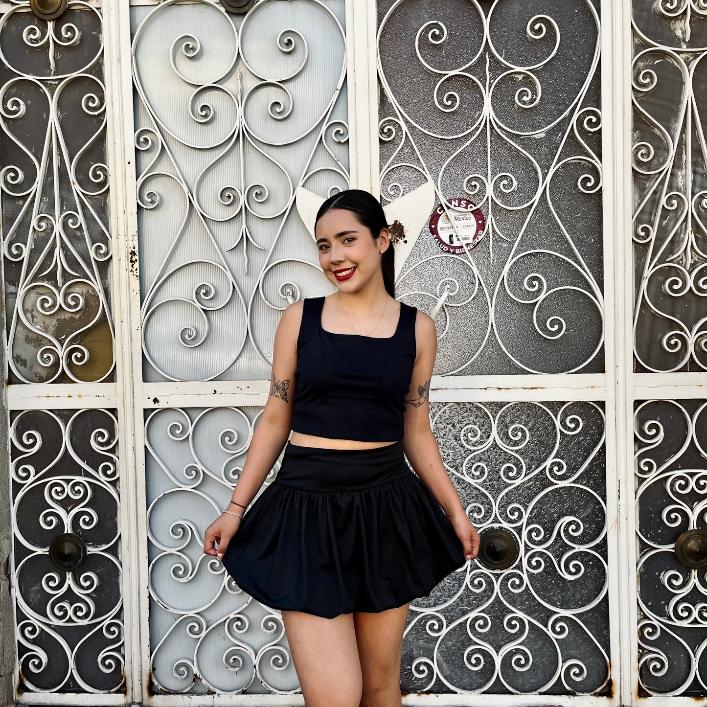 Falda Idris Negra