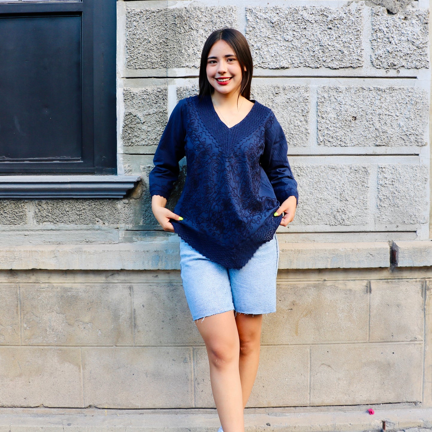 Blusa sean Azul Marino