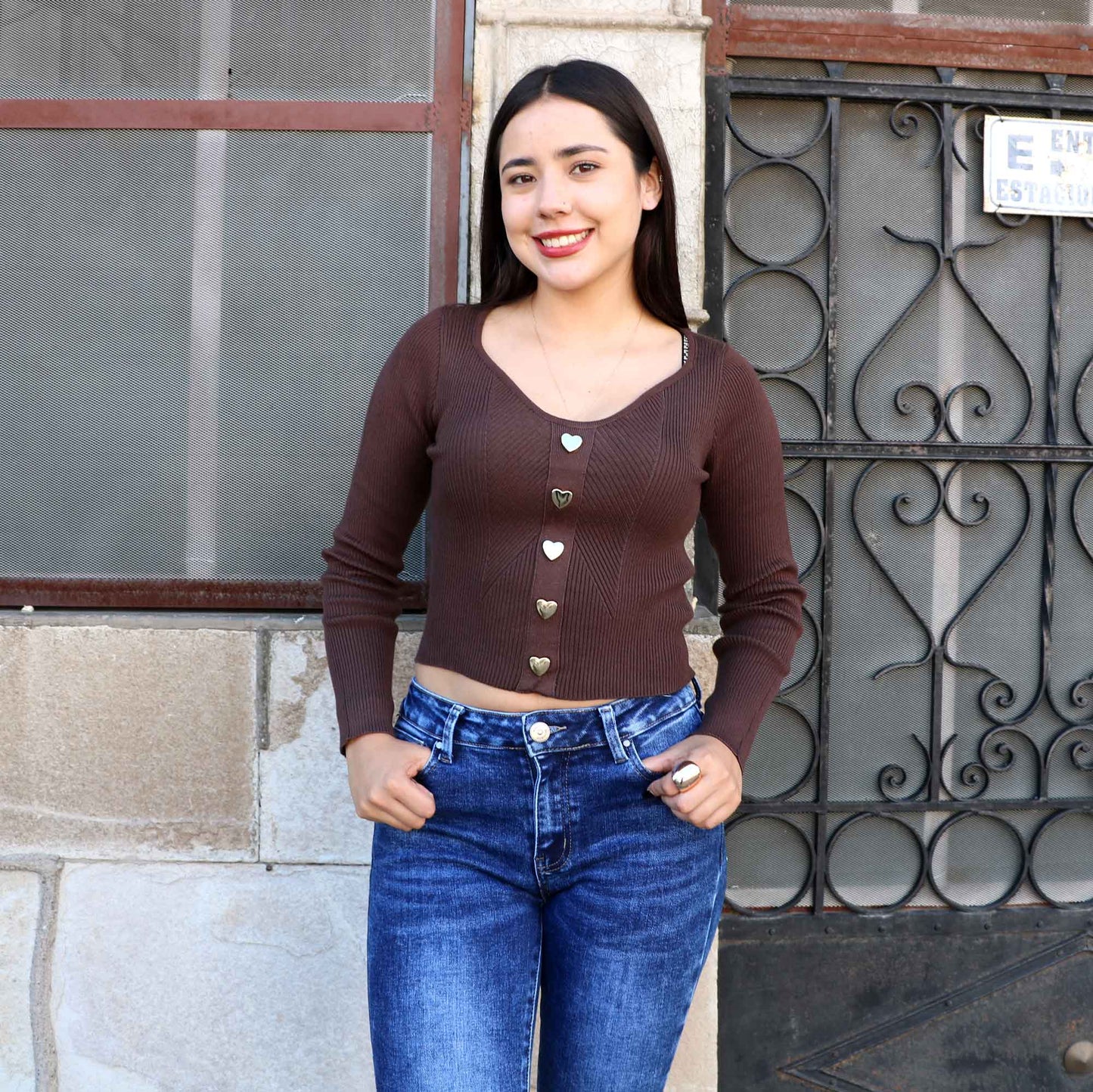 Blusa Lia Café