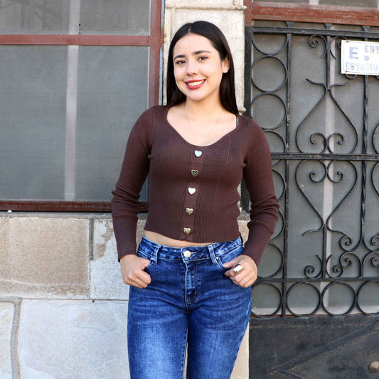 Blusa Lia Café