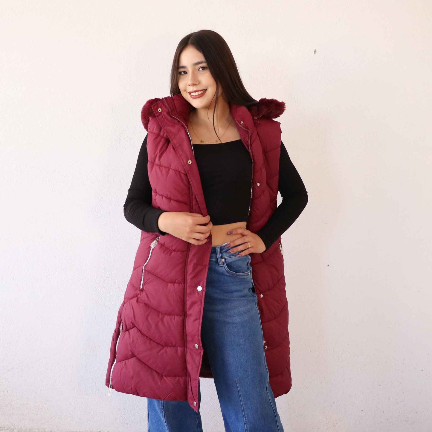 Chaleco Vania Vino (Tallas Extra)