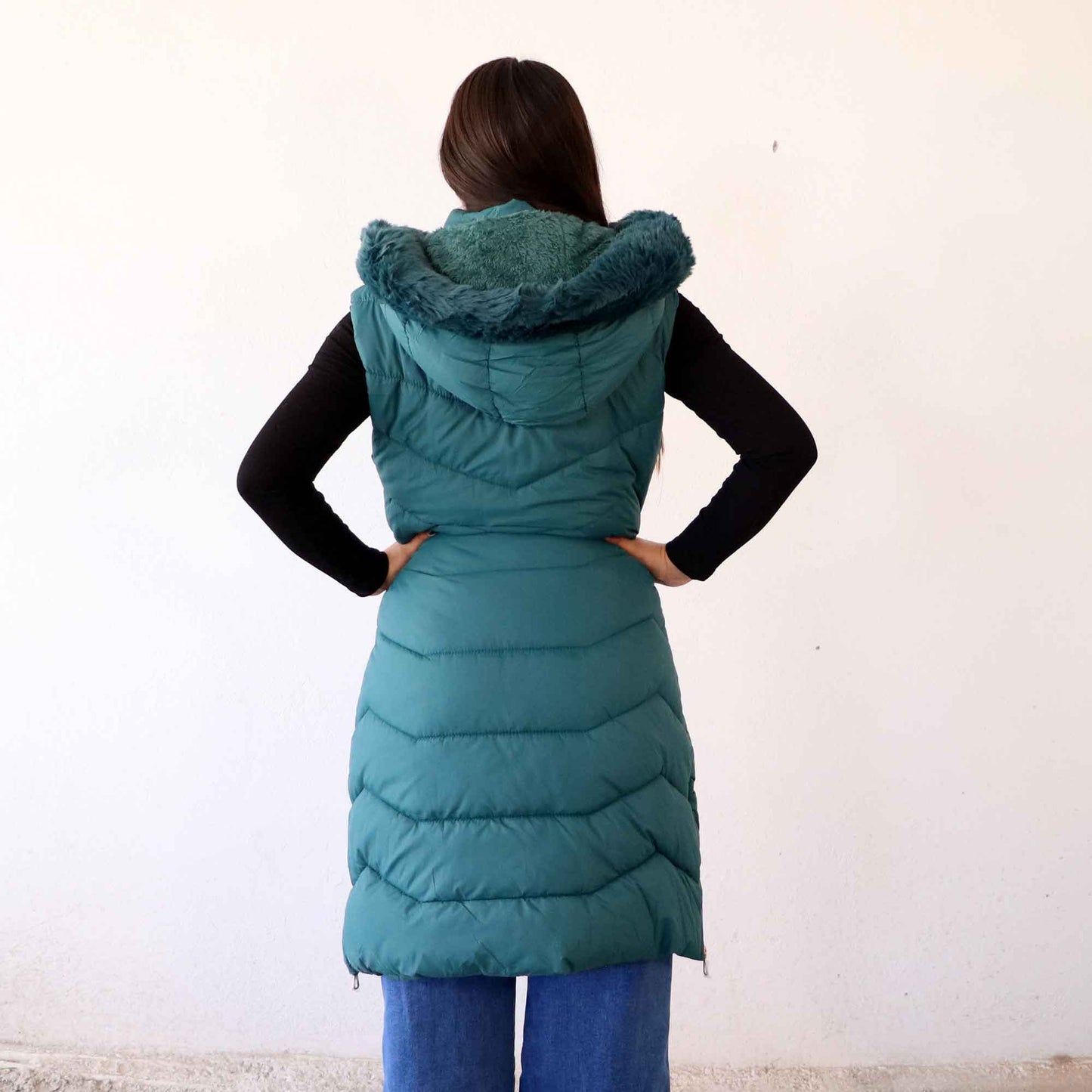 Chaleco Vania Verde Militar (Tallas Extra)