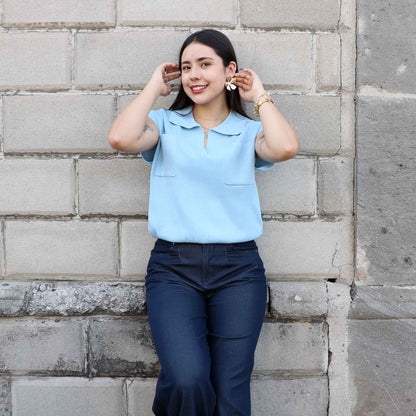 Blusa Wren Azul Cielo