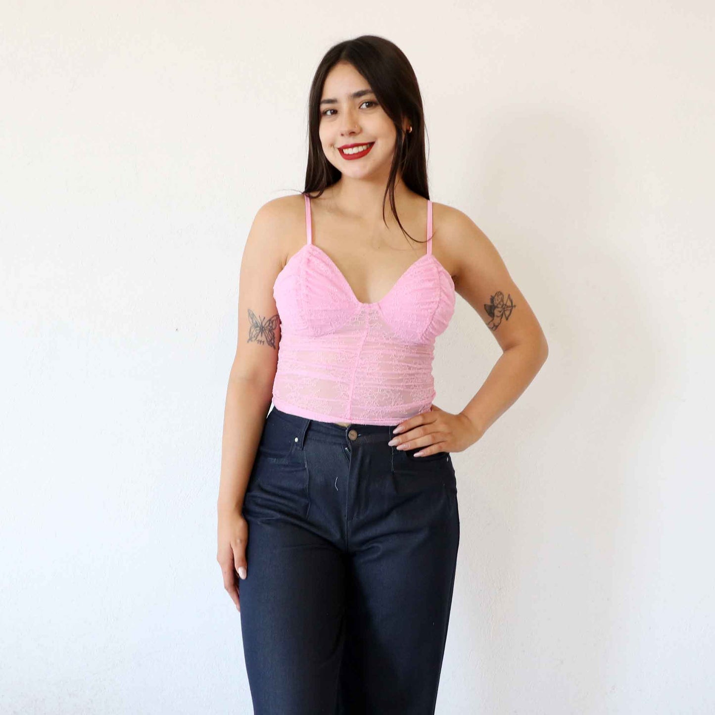 Corset Bianca Rosa