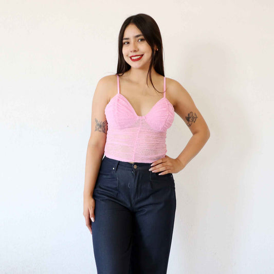 Corset Bianca Rosa