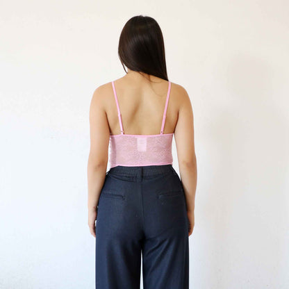 Corset Bianca Rosa