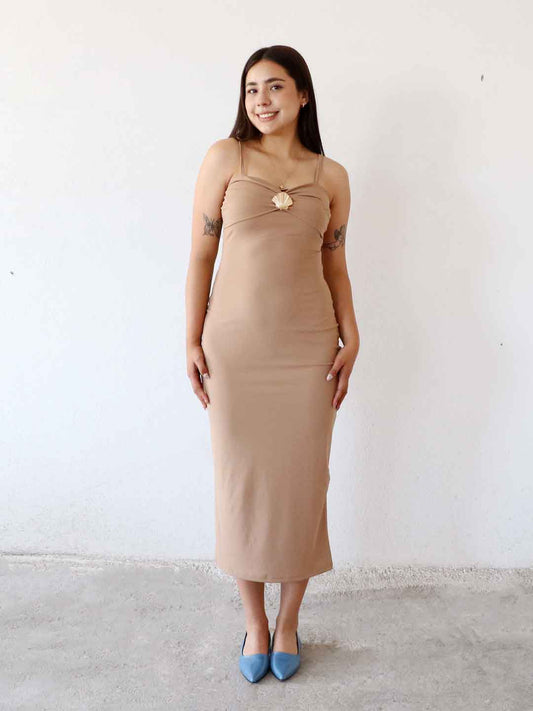 Vestido Elvion Camel