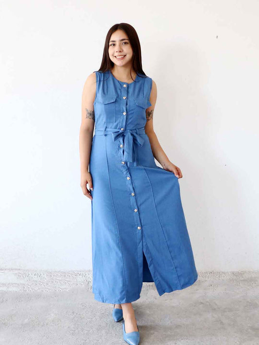 Vestido Brisa Azul Claro