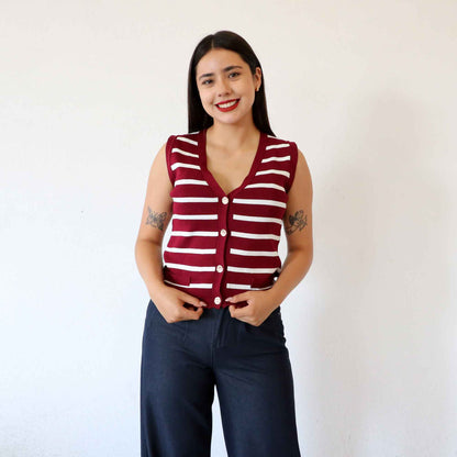 Chaleco Hazel Vino