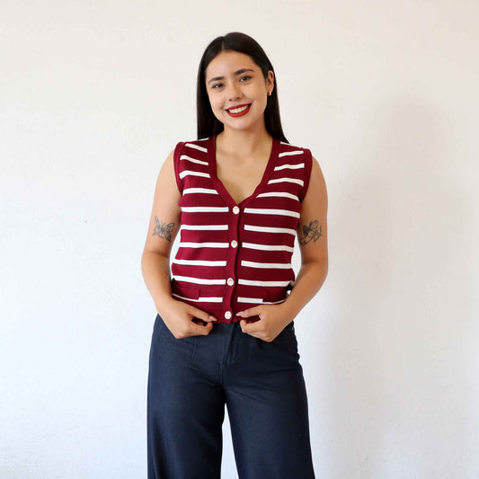 Chaleco Hazel Vino