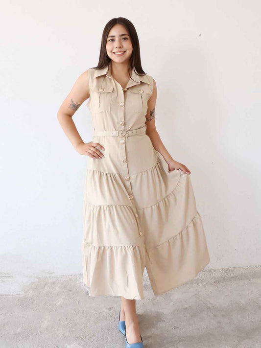 Vestido Nuvara Beige