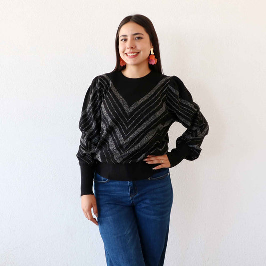 Sueter Maelis Negro-Plata