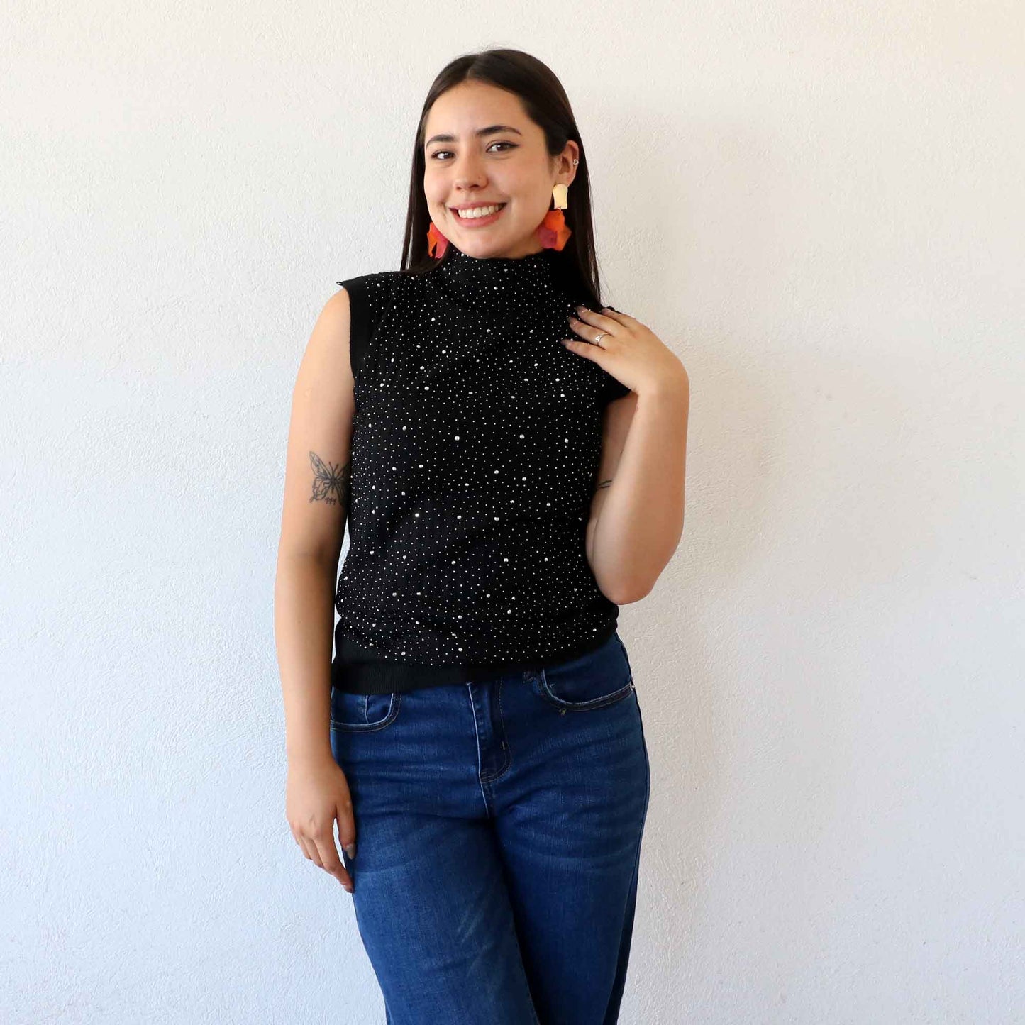Chaleco Milara Negro-Plata