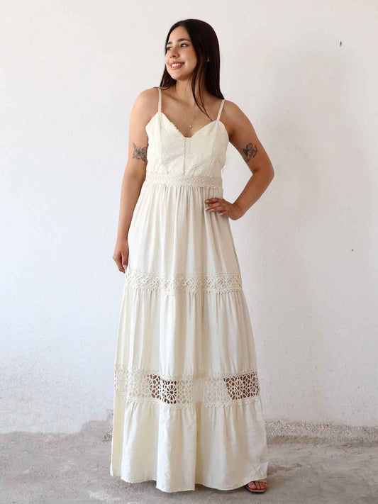 Vestido Lace Beige