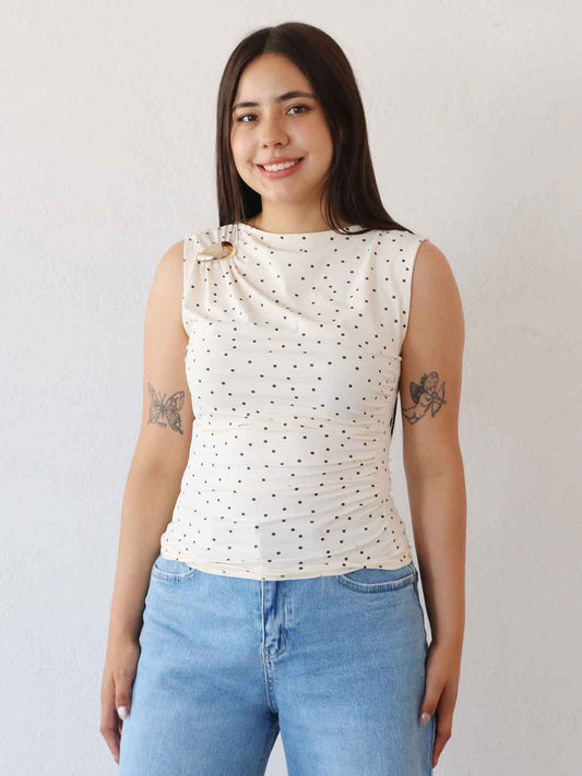 Blusa Halter Beige