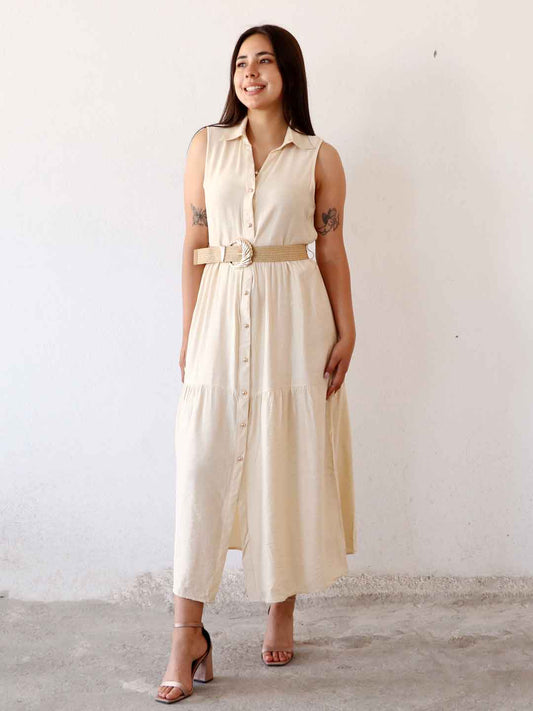 Vestido Crop Beige
