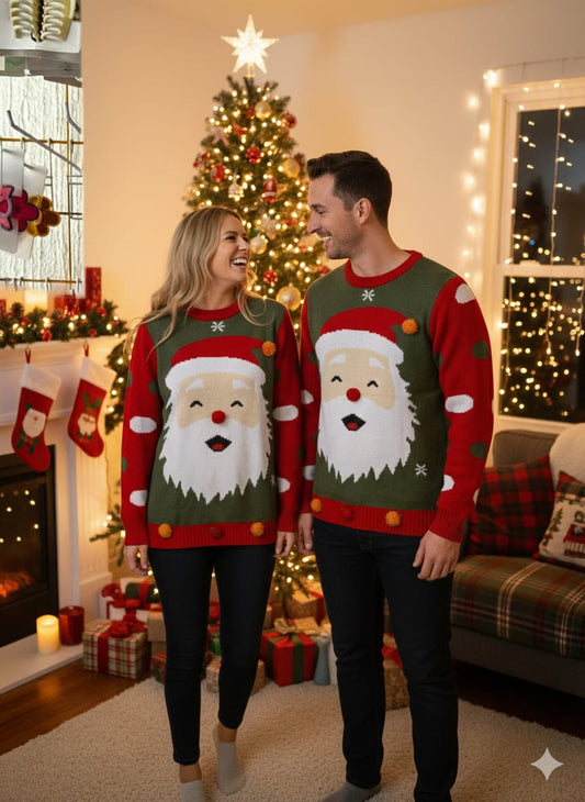 Suéter Navideño Pompom