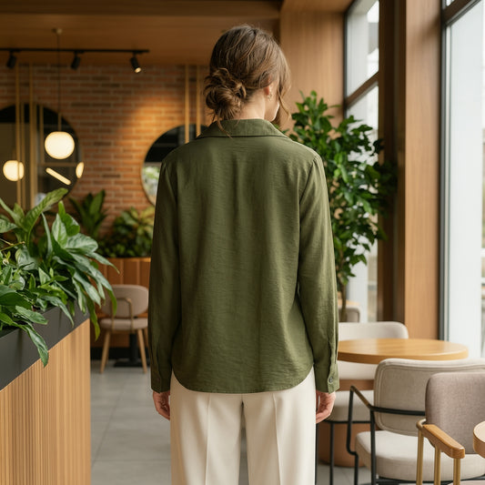 Camisa Cami Verde Olivo