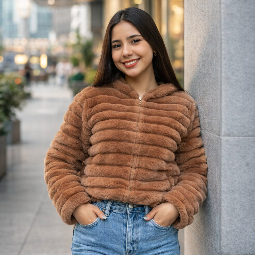 Chamarra Andy Copo Camel