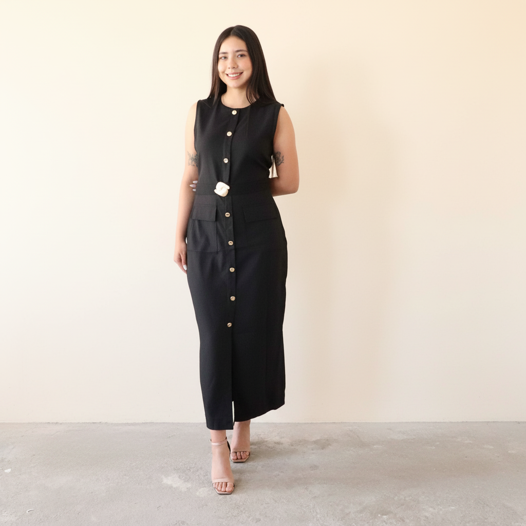 Vestido Flore Negro